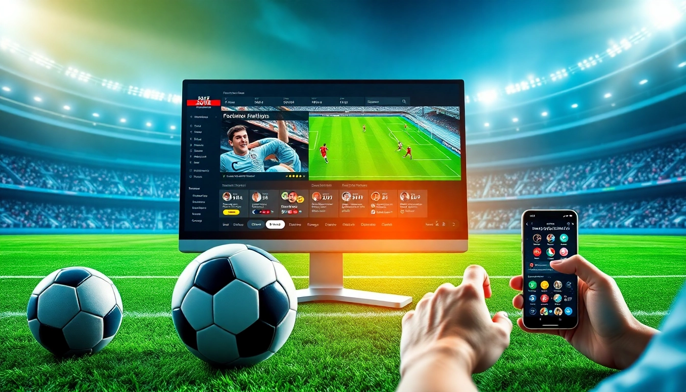 Engaging live football streaming interface on joemadfan.com with vibrant graphics and user-friendly design.